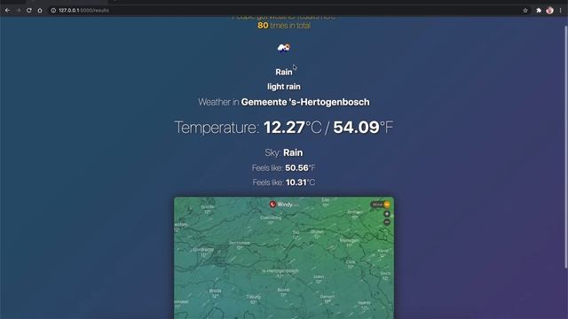 Weather App | Web-based App | HTML, CSS, JavaScript, Python, SQL смотреть онлайн