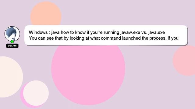 Windows : java how to know if you're running javaw.exe vs. java.exe смотреть онлайн