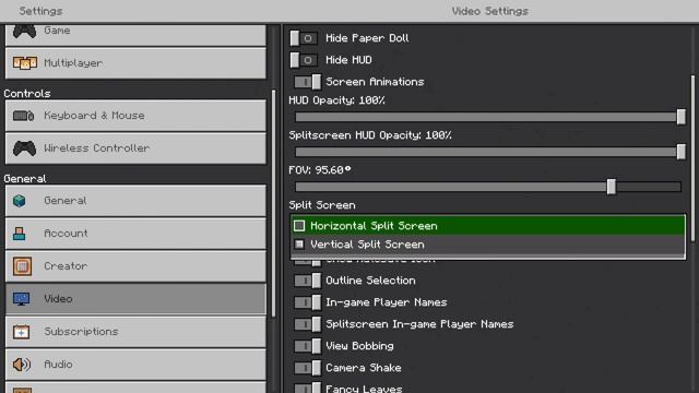 How to Change Split Screen From Horizontal to Vertical in Minecraft Settings (Fast Tutorial) смотреть онлайн
