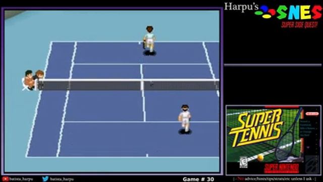SNES Super Side Quest - Game # 30 - Super Tennis [1/2] смотреть онлайн