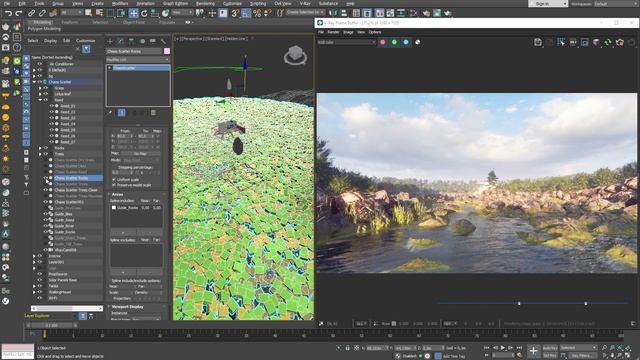 V-Ray for 3ds Max – How to scatter objects смотреть онлайн