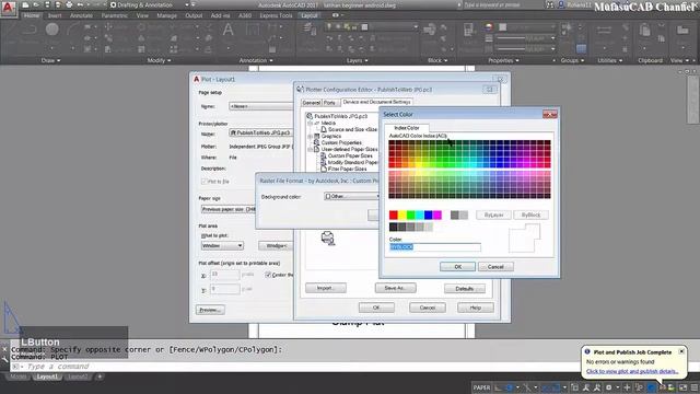 AutoCAD Print In Layout With Background Color смотреть онлайн
