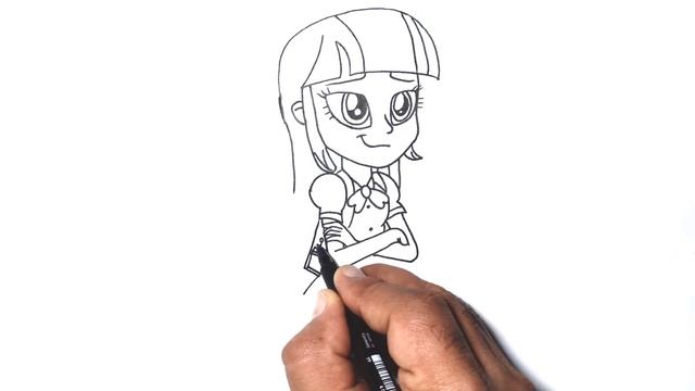 how to draw Twilight sparkle from my little pony the human form step by step смотреть онлайн