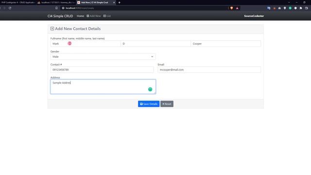 PHP CodeIgniter 4 CRUD Application Tutorial DEMO смотреть онлайн