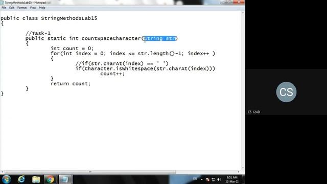 L15T1 Part2 | countSpaceCharacter(String str) | Character.isWhitespace(char c) смотреть онлайн