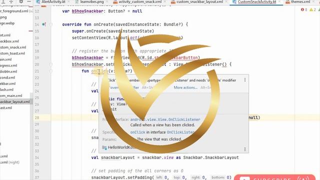 Kotlin Tutorial: Custom Snackbars in Kotlin | #learnvibes #androidstudio #androiddevelopment смотреть онлайн