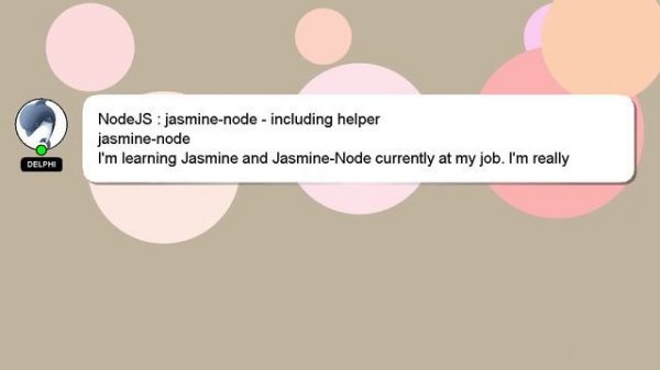 NodeJS : jasmine-node - including helper