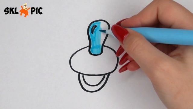 РАСКРАСКА Для Детей СОСКА. Как Нарисовать Соску. How To Draw A Pacifier For Kids смотреть онлайн