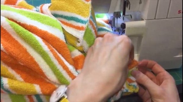 DIY beach towel poncho tutorial