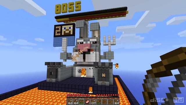 Minecraft 1.4.7 мини-игра Evil Bunny Boss Fight смотреть онлайн