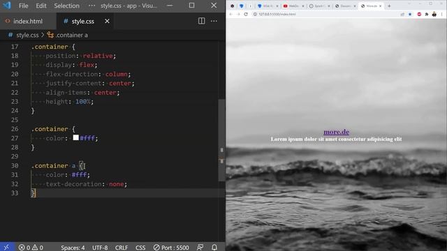 Видео на фоне сайта, вставка svg и CSS эффекты текста - верстаем сайт в живую смотреть онлайн