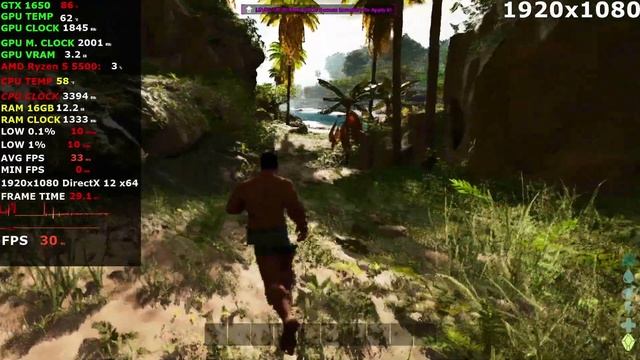 ARK Survival Ascended - GTX 1660 - GTX 1650 - GTX 1050 Ti - GT 1030 Ryzen 5 5500 смотреть онлайн