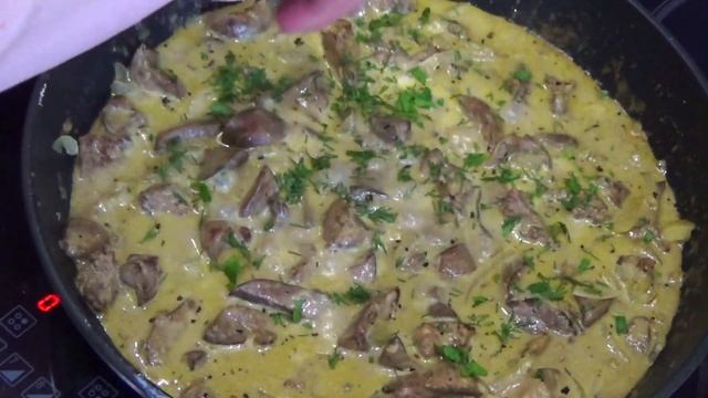 РЕЦЕПТ УЖИНА за 15 минут приготовления! НЕЖНАЯ куриная ПЕЧЕНЬ в соусе с карри! смотреть онлайн