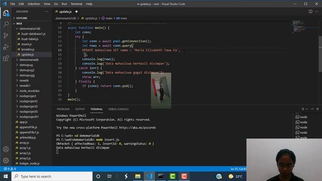 Mengubah data pada MariaDB dan Node. ja смотреть онлайн