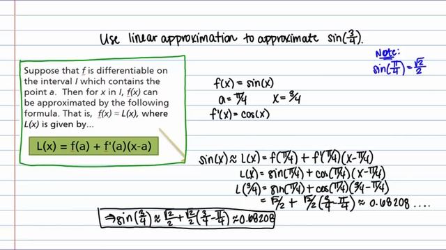 Linear Approximation and Error (Sine Function) смотреть онлайн