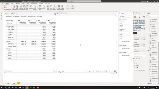 How to Expand and Collapse Column Headers in Power BI смотреть онлайн