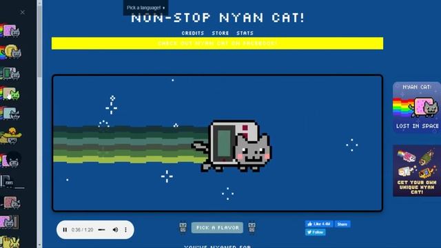 Nyan cat website (hopefully i dont get copyrightstriked) смотреть онлайн