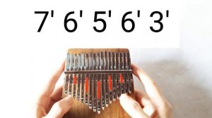 The Beatles - Yesterday (Easy Tabs/Tutorial/Play-Along) - Kalimba Cover