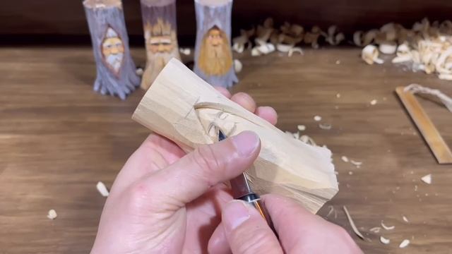 [우드카빙]나무정령 조각하기 Woodcarving-Carve A Wood Spirit