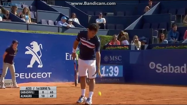 Забавный случай на теннисном турнире в Барселоне смотреть онлайн