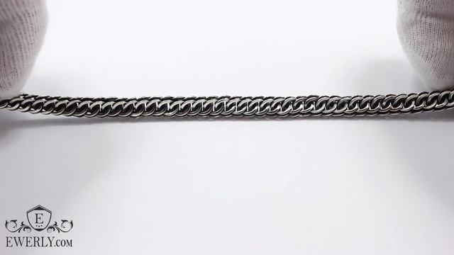 Плетение «Скорпион (Ауди)» - Серебряный браслет с чернением. смотреть онлайн