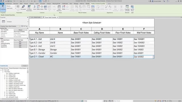 Revit 2022: Shared Parameters in Key Schedules смотреть онлайн