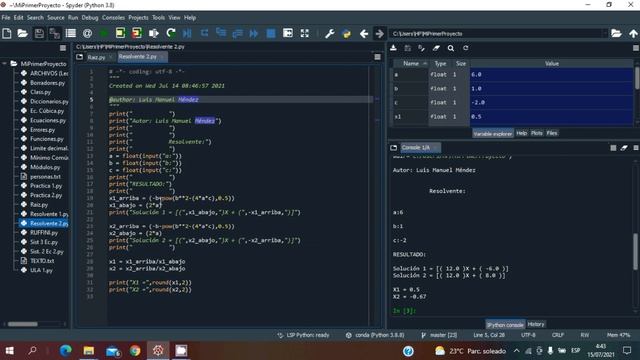 Ecuación de Segundo Grado en Python. Sin Librerías. смотреть онлайн