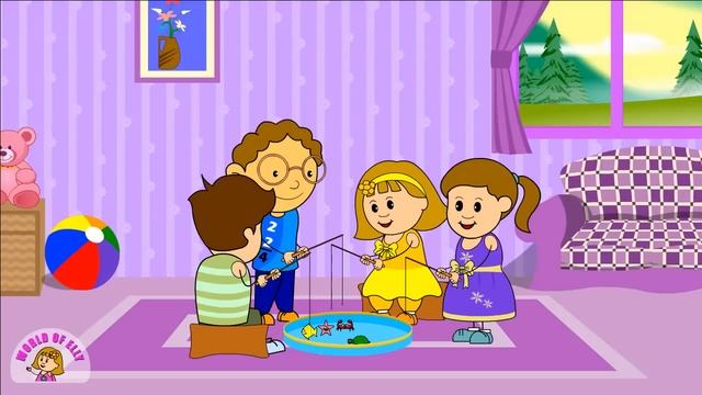 Elly's New Colorful Wishing Game with her Friends | Find the Matching Colors at Home For Kids смотреть онлайн
