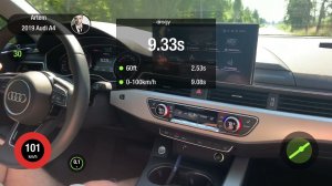Разгон Audi A4 2.0 150 сил передний привод рестайлинг (b9)
