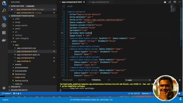 Amexio v5 Angular Data Grid смотреть онлайн