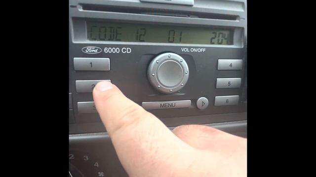 Ford CD6000 Radio Code Input смотреть онлайн