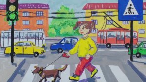 Рисунок ПДД в садик и школу