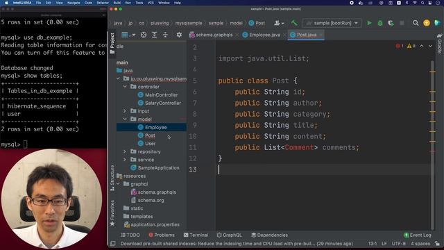 Spring GraphQL入門 #21 シンプルなBlogシステムを作る。スキーマ定義編 смотреть онлайн