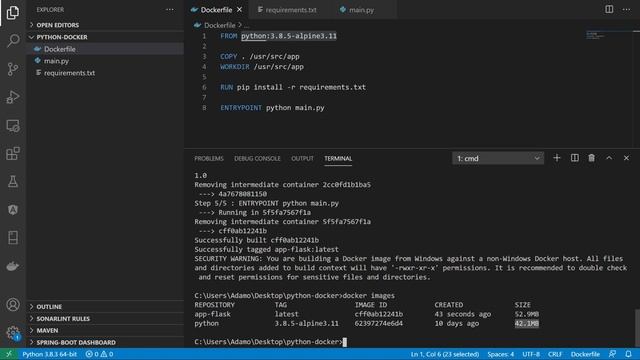 Crear contenedor aplicación python en docker, multi-stage builds смотреть онлайн