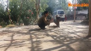 Самодельная ракетная печь из куска профильной трубы.