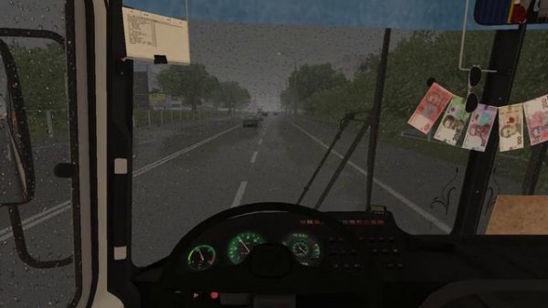 Еду 116 маршрут на ПАЗе, чуть не вшатался, Чистогорск, Omsi 2