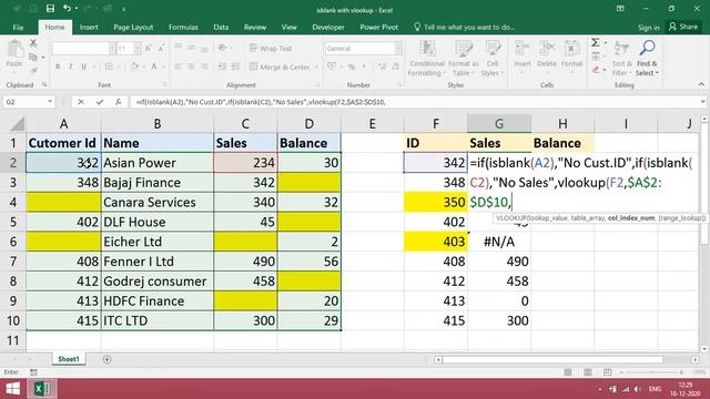 Vlookup on blank cell | Excel if isblank formula | Excel Tutoring смотреть онлайн