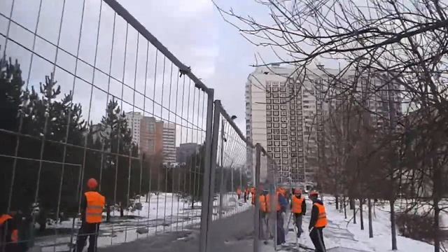 Парк Дружбы установка забора 14.12.15(6) смотреть онлайн