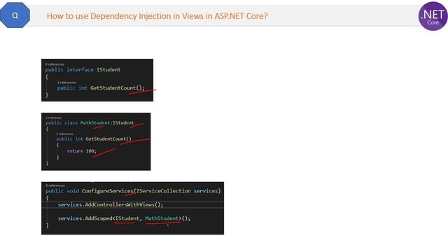 How to use Dependency Injection in Views in ASP.NET Core? смотреть онлайн
