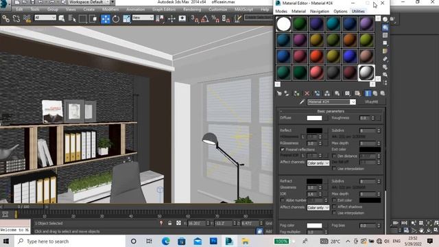 3ds Max Office interior design Tutorial Vray Rendar Photoshop Tutorial video.. смотреть онлайн