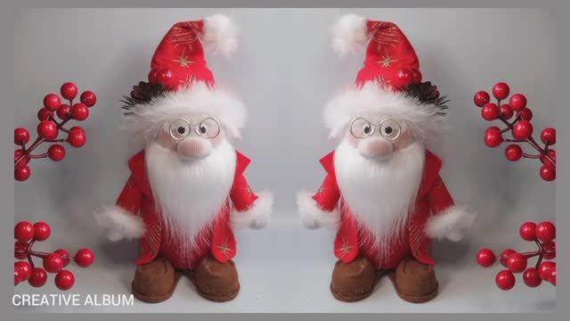 Дед Мороз из пластиковой бутылки, носка и фетра смотреть онлайн