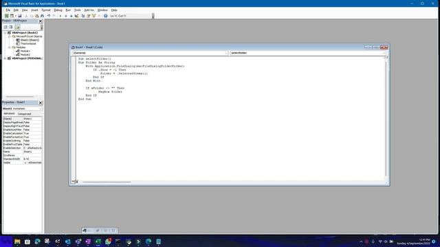 How to select a folder to save a file in VBA Spanish смотреть онлайн