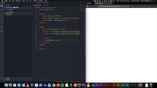 Creating Our First React Component [Getting Started with React Part 4 of 13] смотреть онлайн