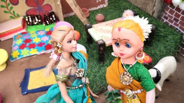 Barbie Doll All Day Routine In Indian Village/Radha Ki Kahani Part -61/Barbie Doll Bedtime Story|| смотреть онлайн