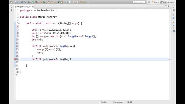 How to merge two arrays in Java смотреть онлайн
