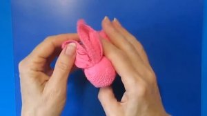 Поделки на Пасху_ПАСХАЛЬНЫЙ ЗАЯЦ?из салфетки?заяц: Подставка под яйца_Декор стола. оригами заяц.diy