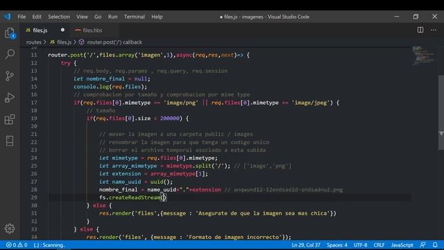 Cómo subir imágenes con NodeJS - Parte 2 смотреть онлайн