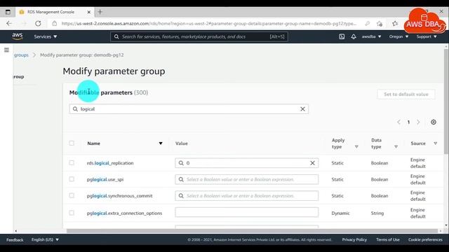 04 Modifying parameters in a DB parameter group смотреть онлайн