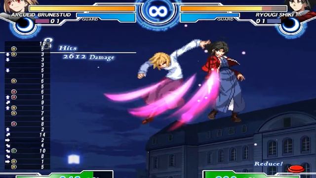 Melty Blood Actress Again Current Code: Arcueid Basic Combo смотреть онлайн