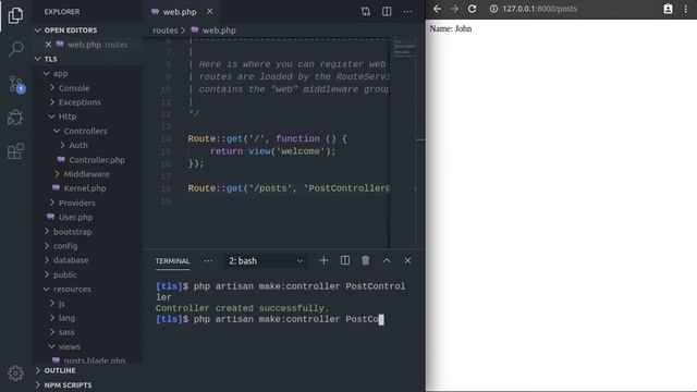 Laravel 6 Tutorial 03 - Controllers смотреть онлайн